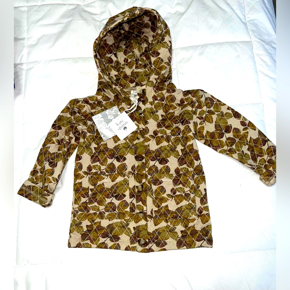 Kate Quinn leaf print jacket, size 2T, NWT
